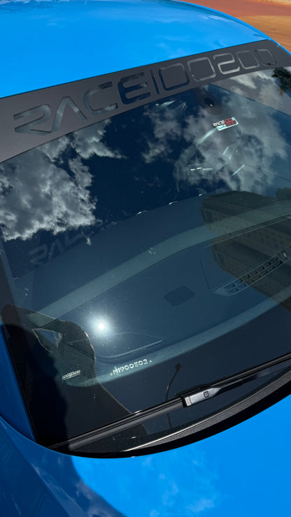Adesivo Parabrisa Race10020 Preto