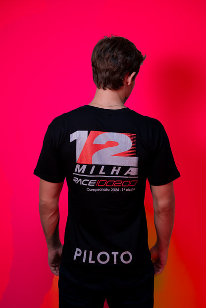 Camiseta 1/2 Milha RACE100200 Piloto - Preta