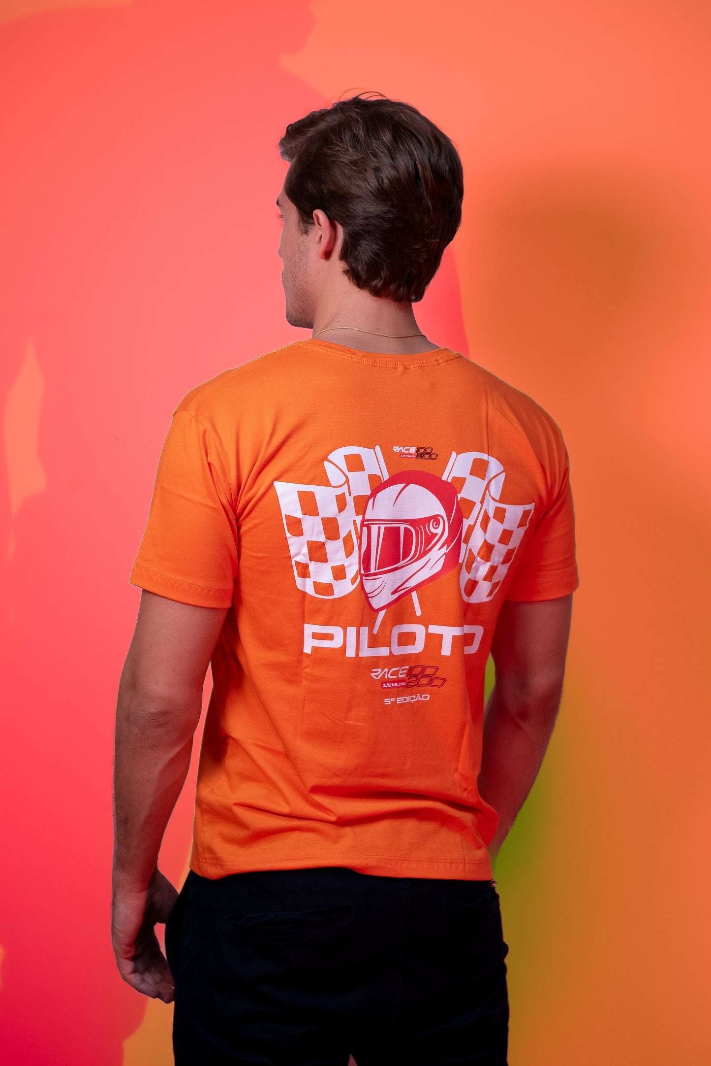 Camiseta 1/2 Milha RACE100200 Piloto - Laranja
